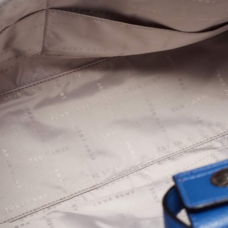 Pre Owned DKNY Blue Leather Whitney Work Tote