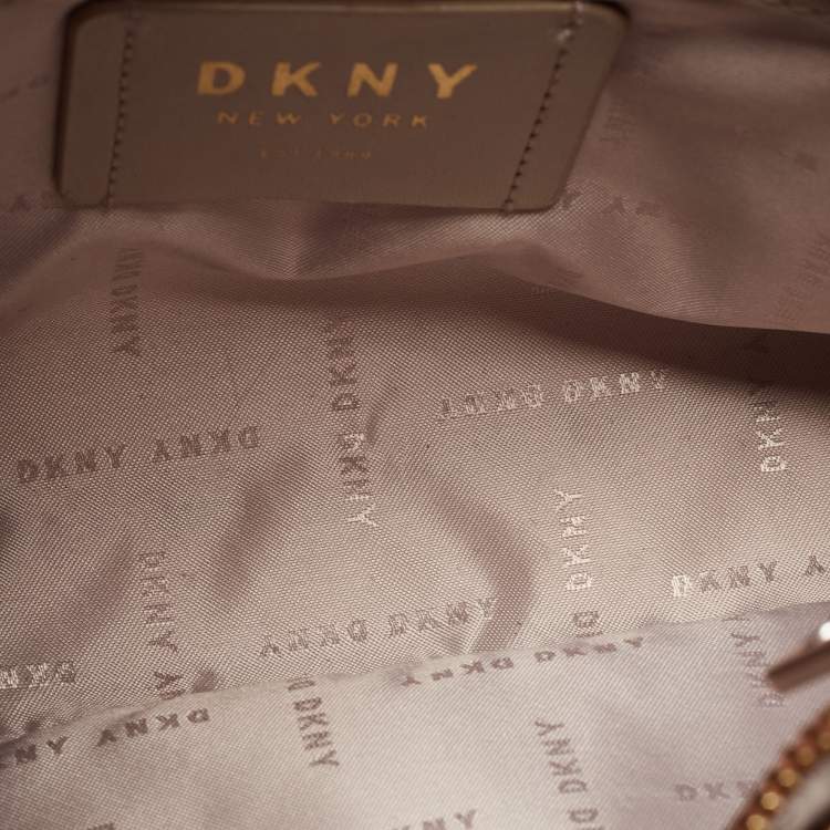 Pre Owned DKNY Tan Leather Julius MD Zip Tote