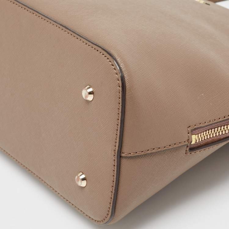 Pre Owned DKNY Beige Leather Dome Shoulder Bag