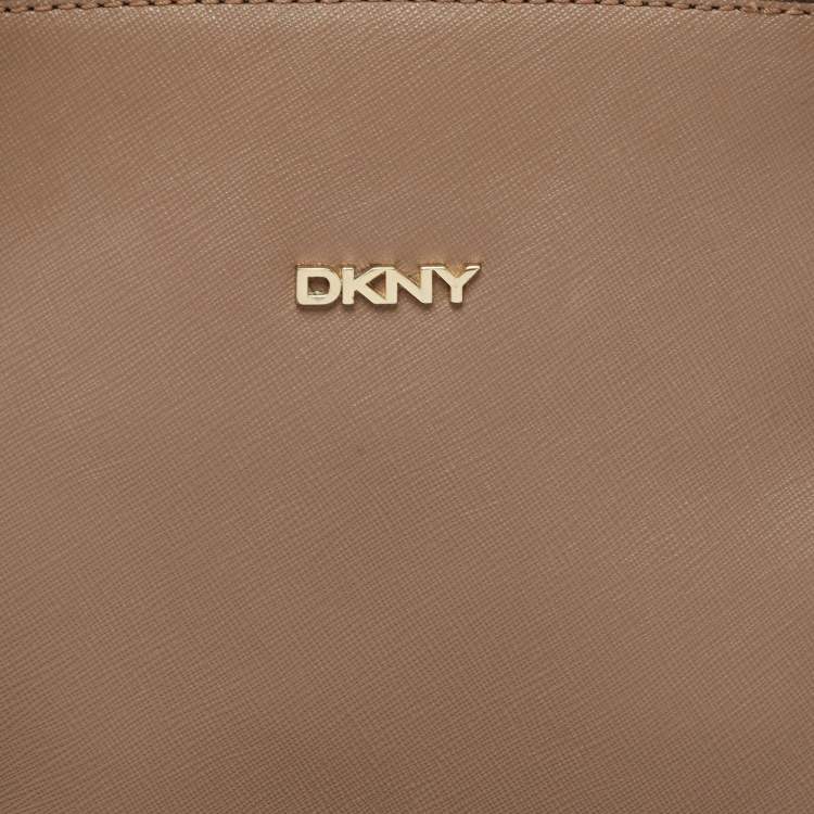 Pre Owned DKNY Beige Leather Dome Shoulder Bag