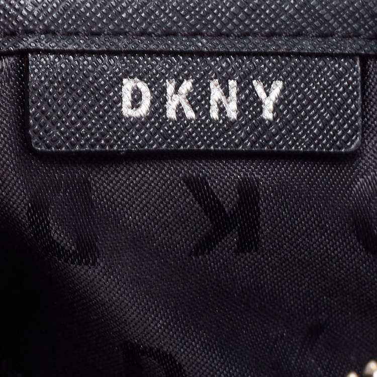 Pre Owned DKNY Grey Leather Bryant Dome Crossbody Bag