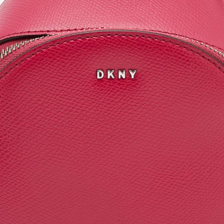 Pre Owned DKNY Pink Leather Mini Bryant Crossbody Bag