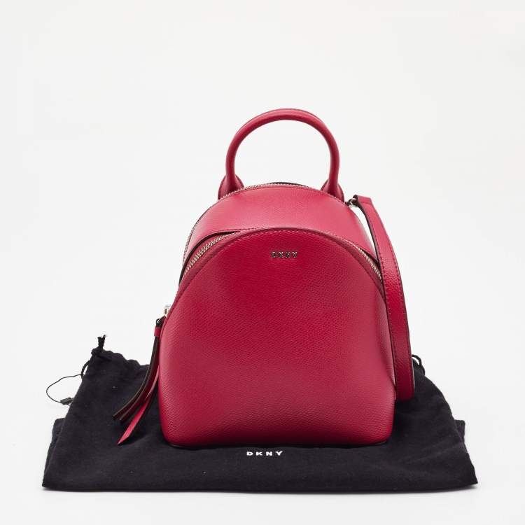 Pre Owned DKNY Pink Leather Mini Bryant Crossbody Bag