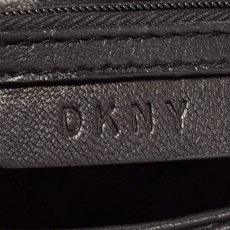 Pre Owned DKNY Black Diamond Quilted Leather Lara Crossbody Bag