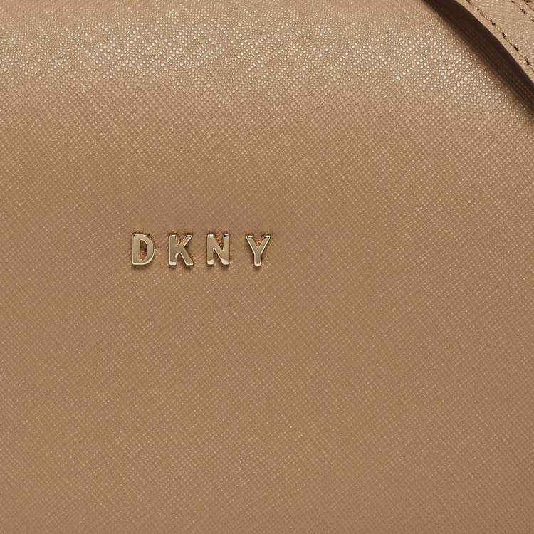 Pre Owned DKNY Beige Leather Crossbody Bag