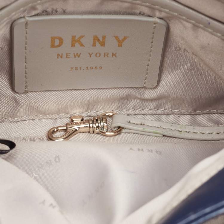 Pre Owned DKNY Blue Leather Paige Satchel