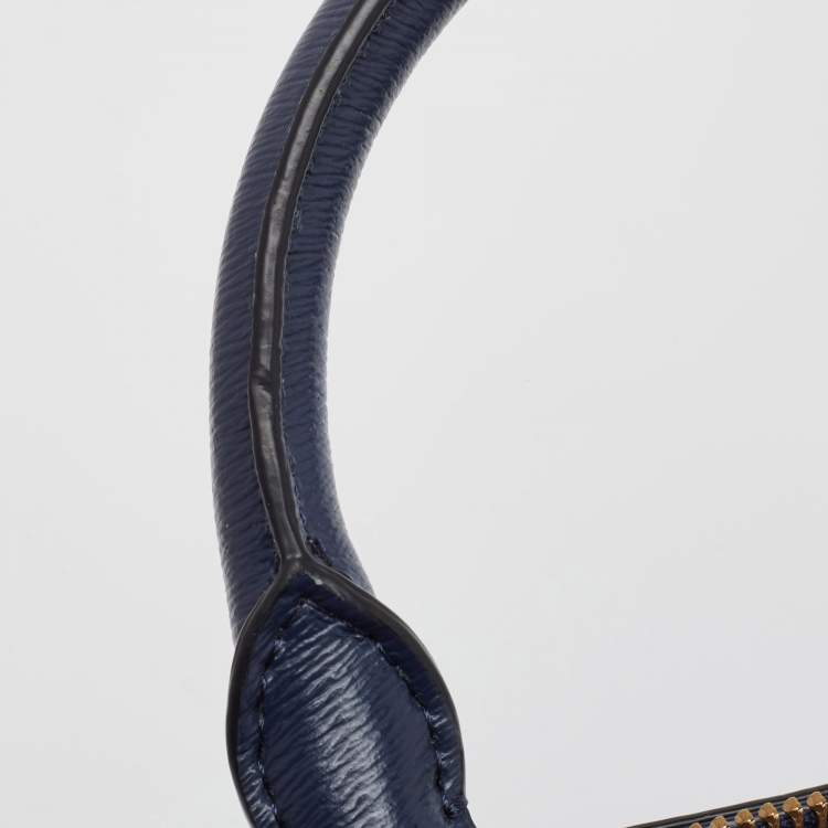 Pre Owned DKNY Blue Leather Paige Satchel