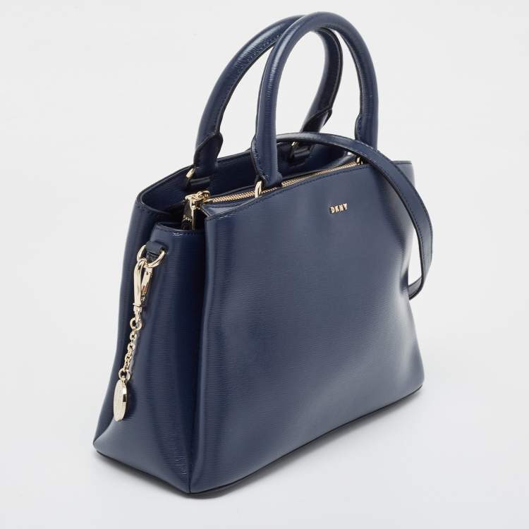 Pre Owned DKNY Blue Leather Paige Satchel