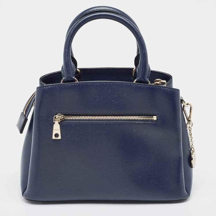 Pre Owned DKNY Blue Leather Paige Satchel