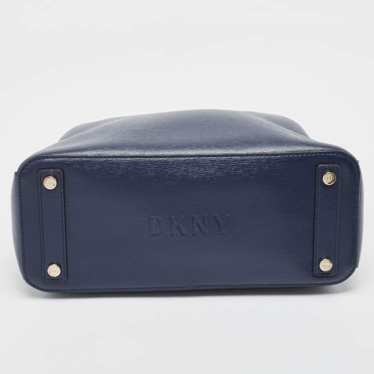 Pre Owned DKNY Blue Leather Paige Satchel