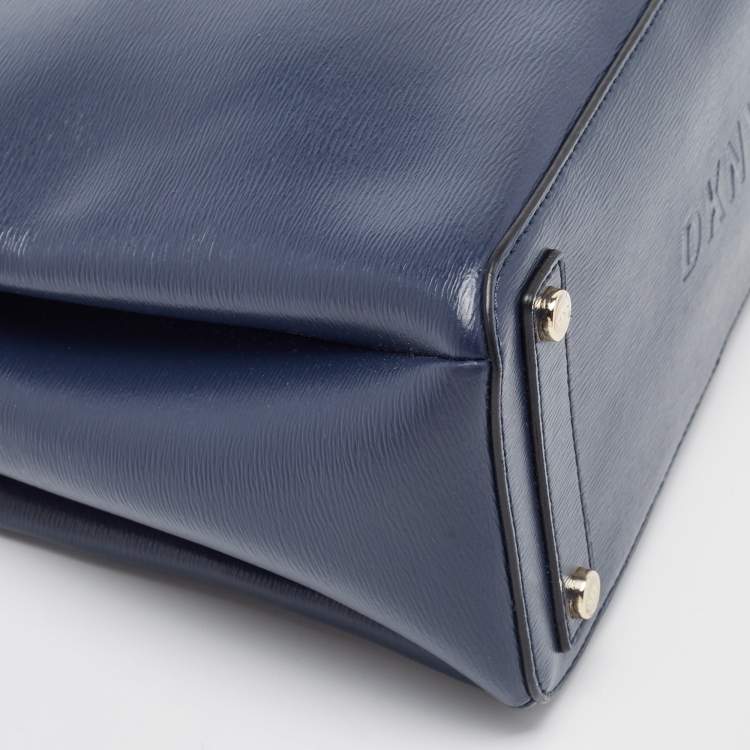 Pre Owned DKNY Blue Leather Paige Satchel