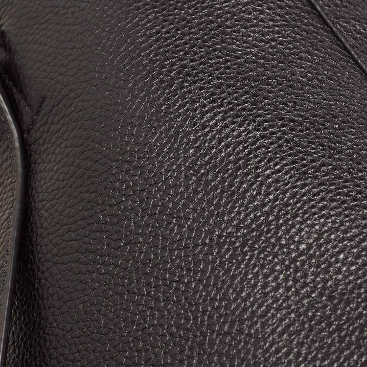 Pre Owned DKNY Black Leather Bryant Park Double Zip Shopper Tote