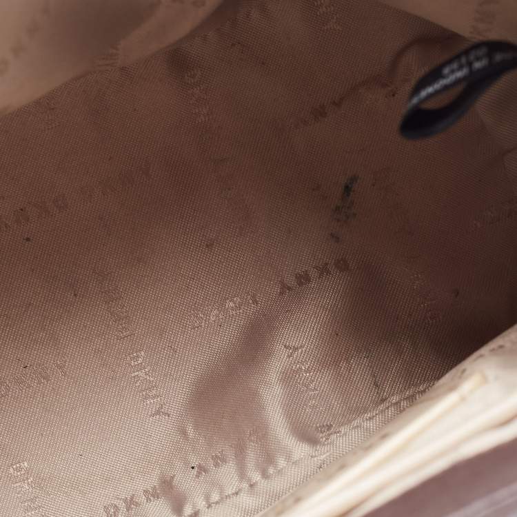 Pre Owned DKNY Dark Brown Leather Small York Winnie Bucket Bag