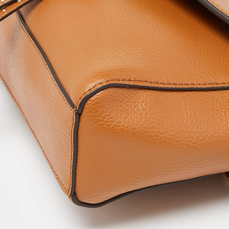 Pre Owned DKNY Tan Leather Greenwich Crossbody Bag