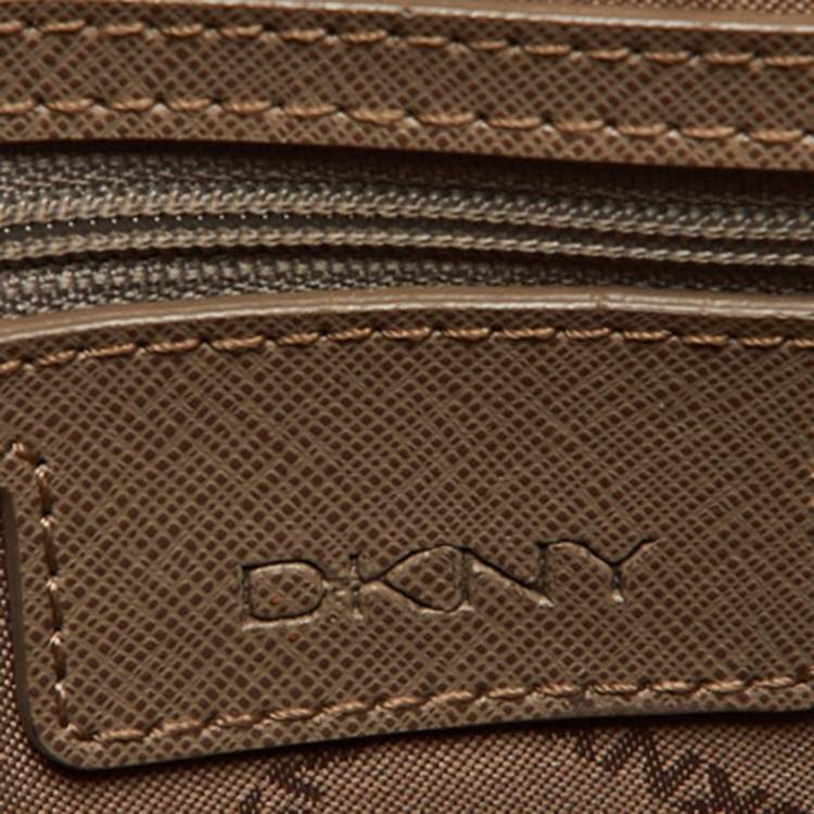 Pre Owned DKNY Brick Red Saffiano Leather Bryant Flap Shoulder Bag