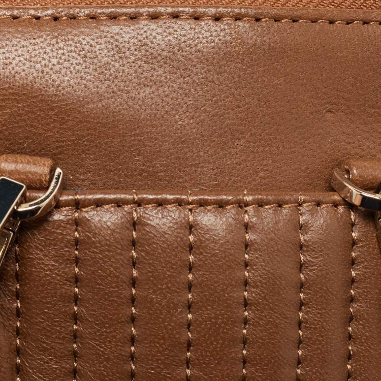 مملوكة مسبقًا DKNY Brown Leather Phone Crossbody Bag