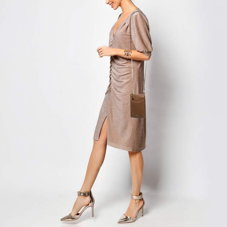 مملوكة مسبقًا DKNY Brown Leather Phone Crossbody Bag
