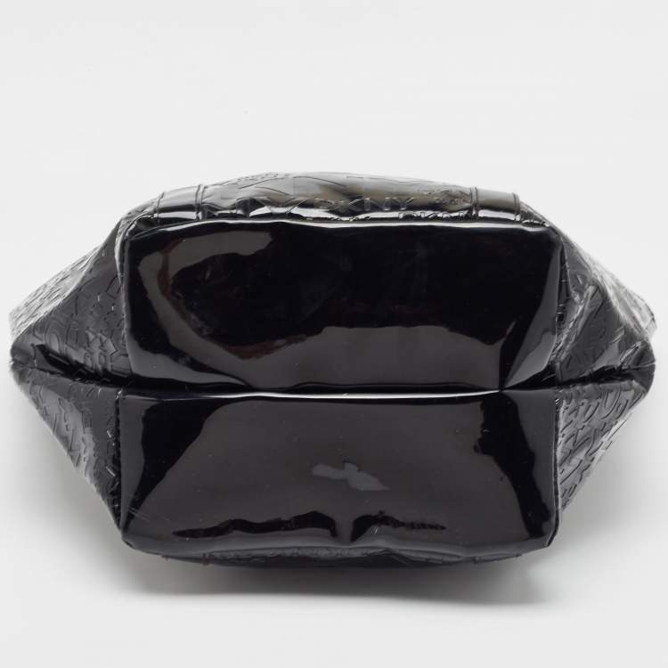 مملوكة مسبقًا DKNY Black PVC Logo Embossed Shopper Tote