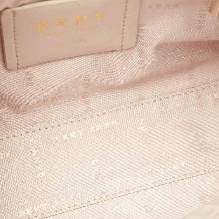 Pre Owned DKNY Tricolor Leather Ava Zip Crossbody Bag