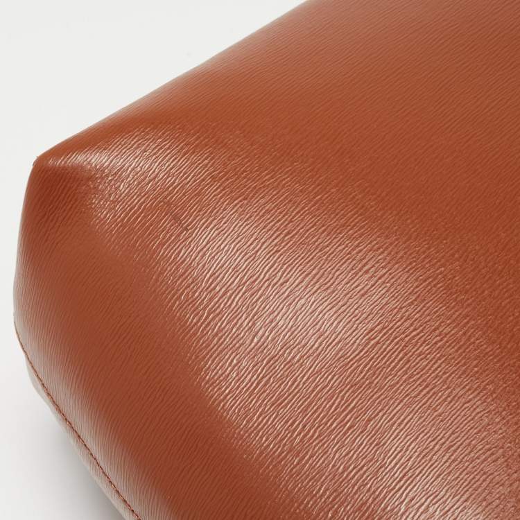 Pre Owned DKNY Brown Textured Leather Bryant Tote