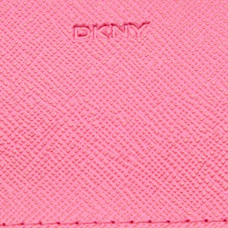 Pre Owned DKNY Red Leather Flap Continental Wallet