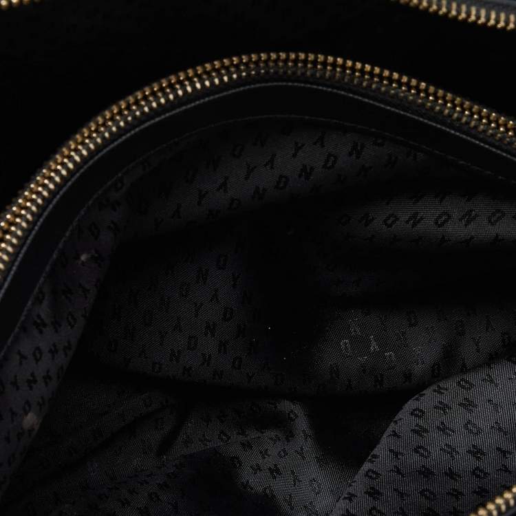 Pre Owned DKNY Black Quilted Leather Chain Tote