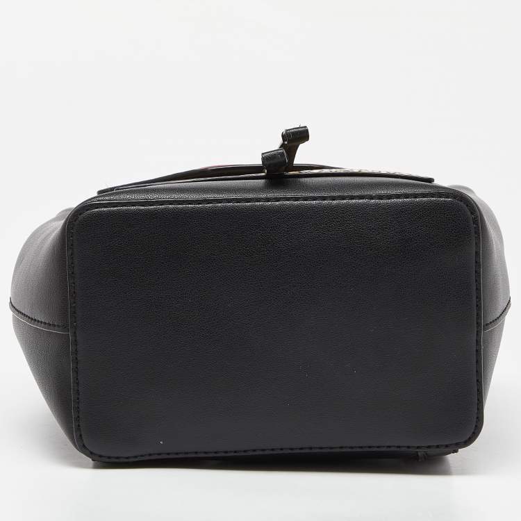 Pre Owned DKNY Tricolor Embossed Leather Small Alexa Backpack