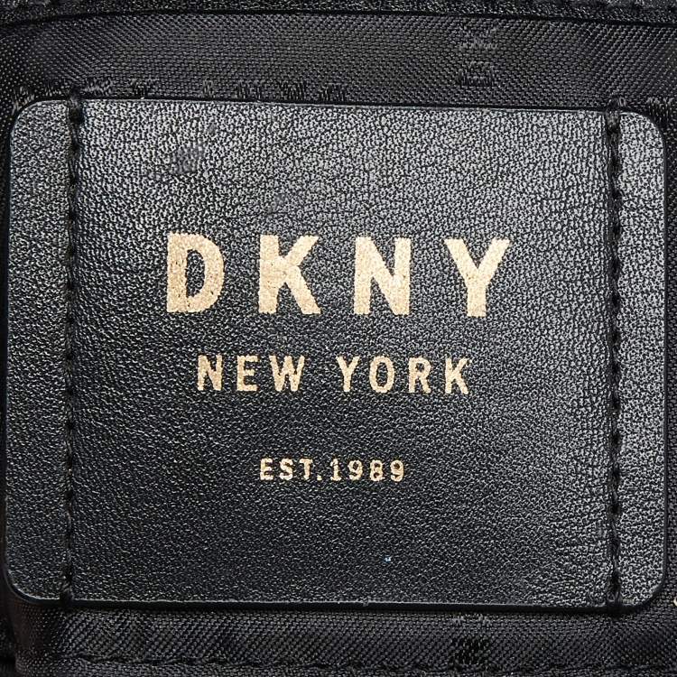Pre Owned DKNY Tricolor Embossed Leather Small Alexa Backpack