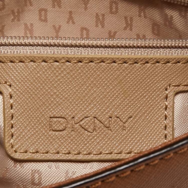 Pre Owned DKNY Brown Leather Bryant Flap Crossbody Bag