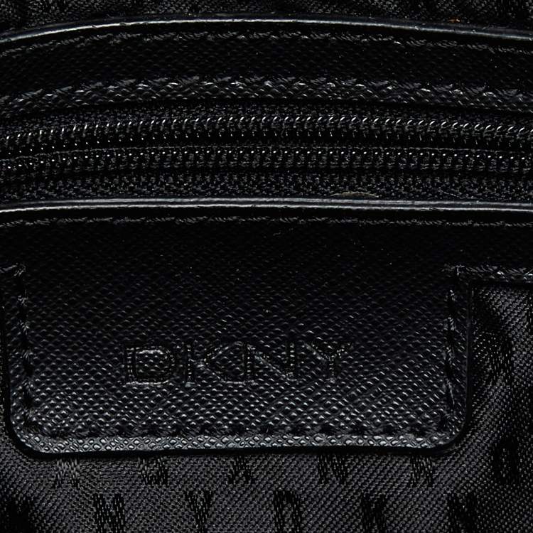 Pre Owned DKNY Black Leather Flap Chain Shoulder Bag