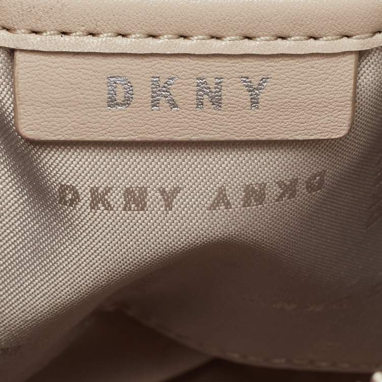 Pre Owned DKNY Brown Snakeskin Embossed Leather Crossbody Bag