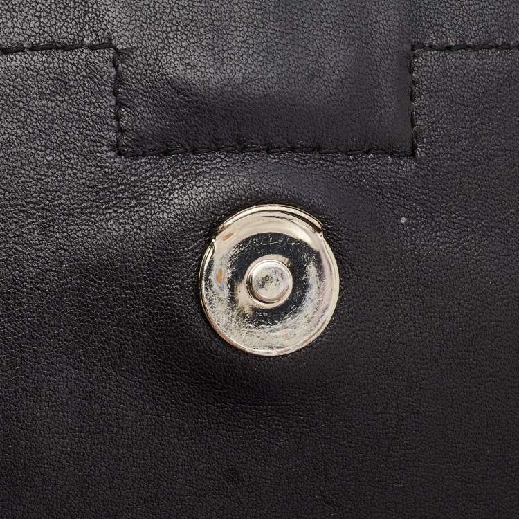 Pre Owned  DKNY Black Quilted Leather Gansevoort Flap Top Handle Bag