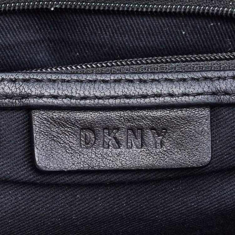 Pre Owned  DKNY Black Quilted Leather Gansevoort Flap Top Handle Bag