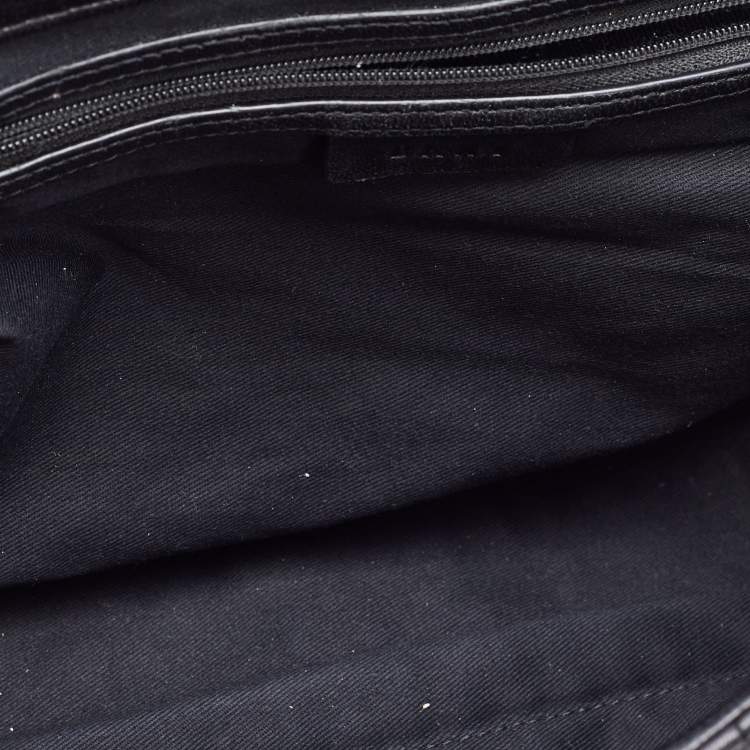 Pre Owned  DKNY Black Quilted Leather Gansevoort Flap Top Handle Bag
