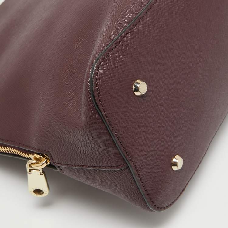 Pre Owned DKNY Burgundy Leather Dome Shoulder Bag