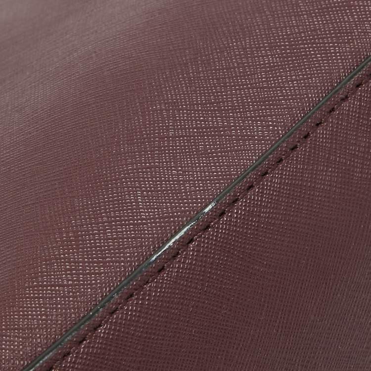 Pre Owned DKNY Burgundy Leather Dome Shoulder Bag