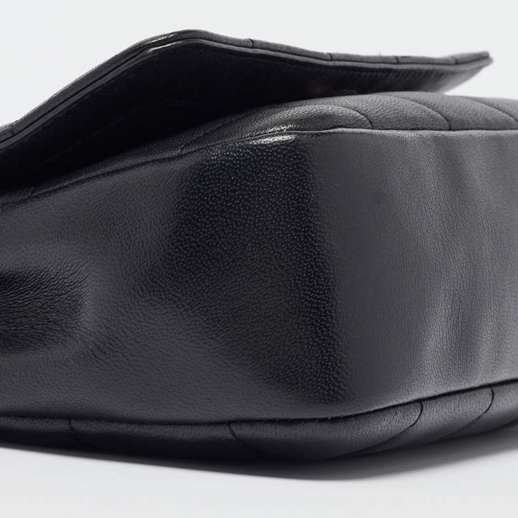مملوكة مسبقًا DKNY Black Quilted Leather Flap Shoulder Bag