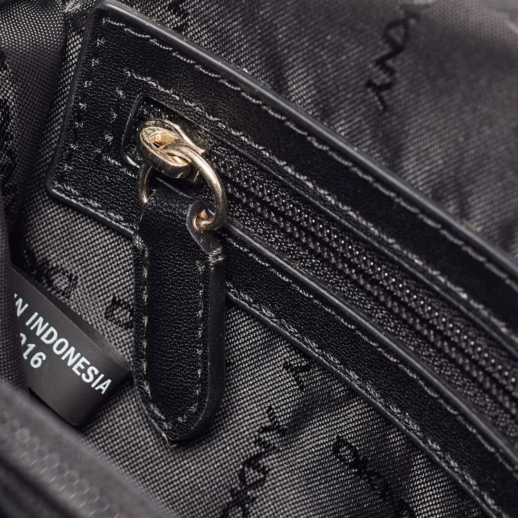 مملوكة مسبقًا DKNY Black Quilted Leather Flap Shoulder Bag