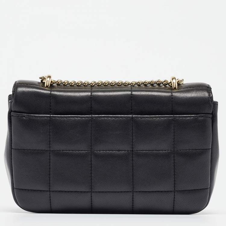 مملوكة مسبقًا DKNY Black Quilted Leather Flap Shoulder Bag