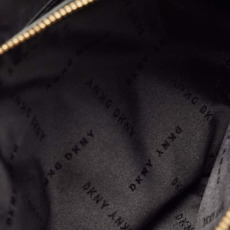 Pre Owned DKNY Black Quilt Leather Flap Shoulder Bag