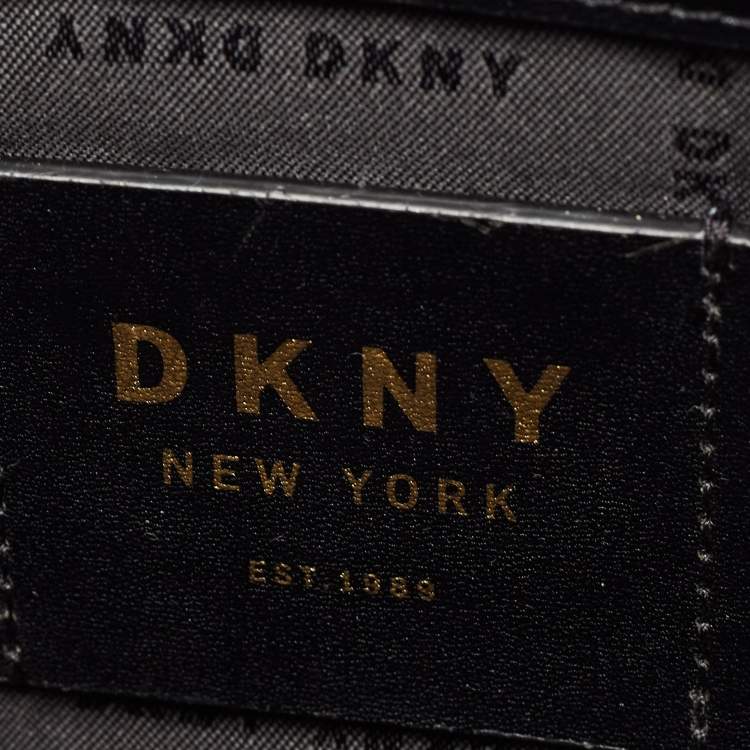Pre Owned DKNY Black Quilt Leather Flap Shoulder Bag