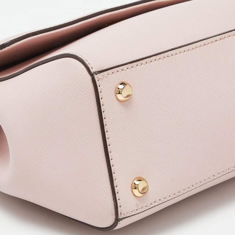 Pre Owned DKNY Pink Leather Flap Top Handle Bag