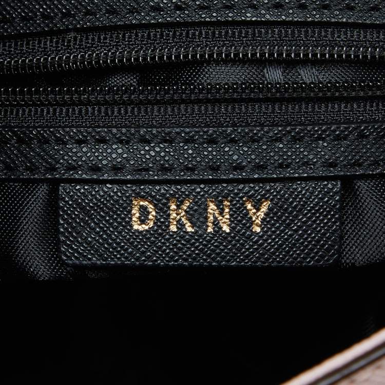 Pre Owned DKNY Pink Leather Flap Top Handle Bag
