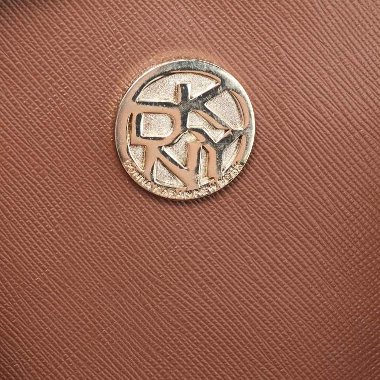 Pre Owned DKNY Red Quilted Nylon and Leather Logo Chain Tote