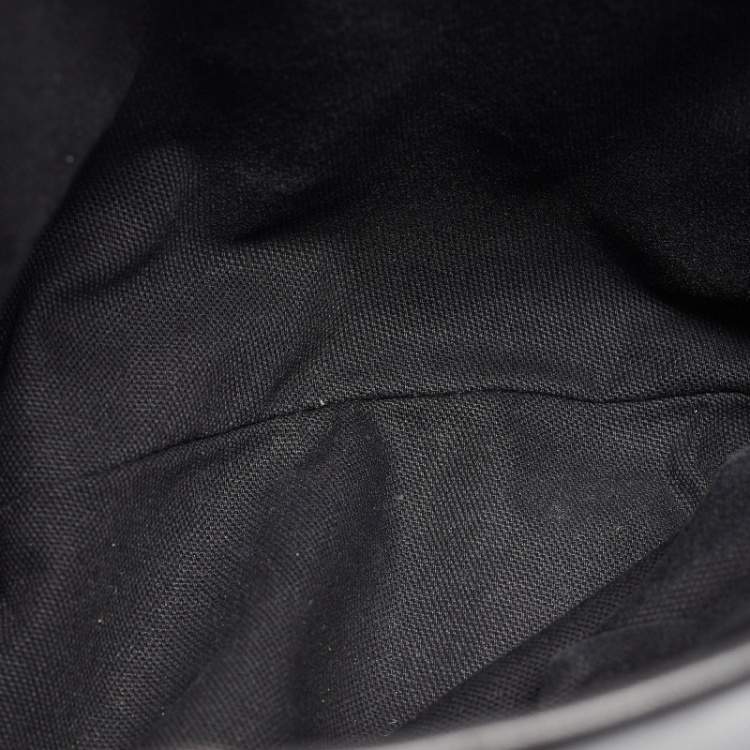 Pre Owned DKNY Black Monogram Canvas and Leather Tote