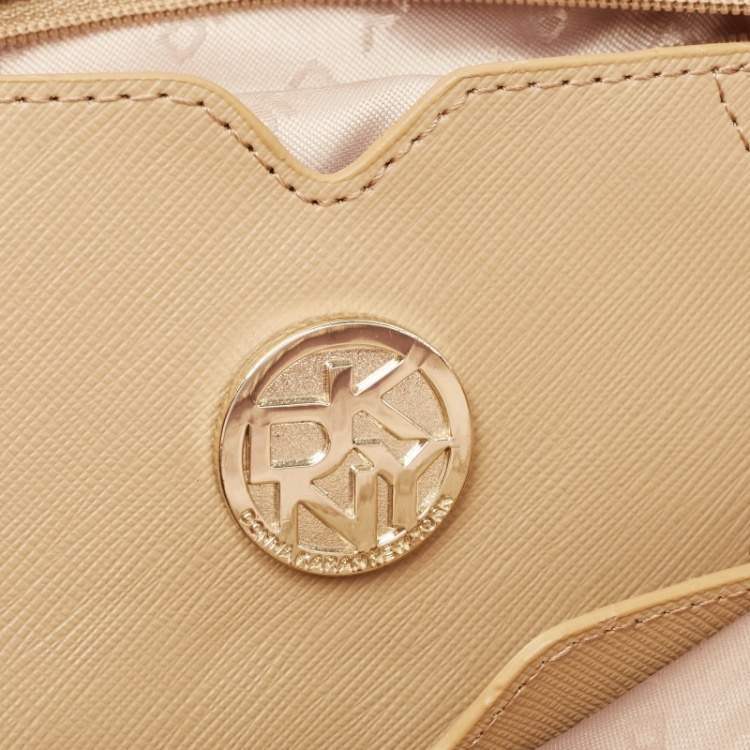 Pre Owned DKNY Old Rose Leather Studded Satchel