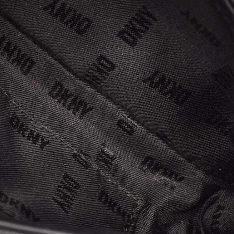 Pre Owned Dkny Black Quilted Leather Willow Chain Clutch