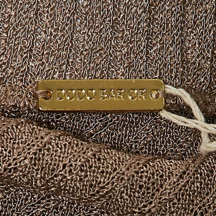Pre Owned Dodo Bar Or Beige Rib Knit Asymmetric Midi Dress M