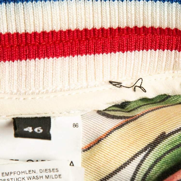 Pre Owned Dolce & Gabbana Multicolor Printed Silk Pants L