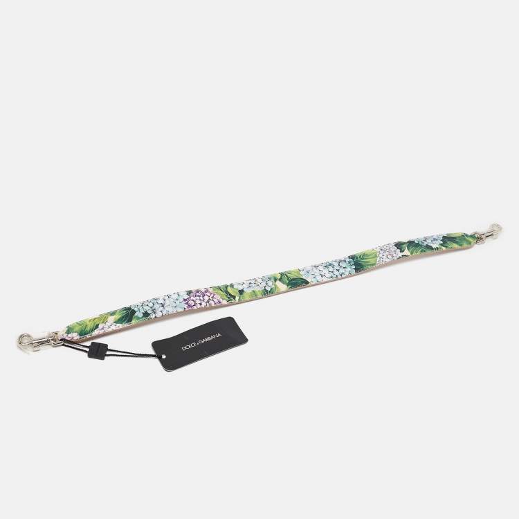 Pre Owned Dolce & Gabbana Multicolor Floral Print Leather Shoulder Bag Strap